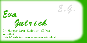 eva gulrich business card